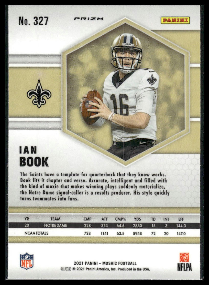 2021 Panini Mosaic #327 Ian Book Prizm Red