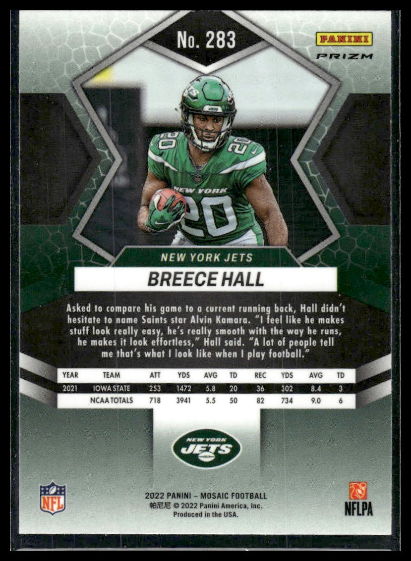 2022 Panini Mosaic #283 Breece Hall Mosaic Camo Pink