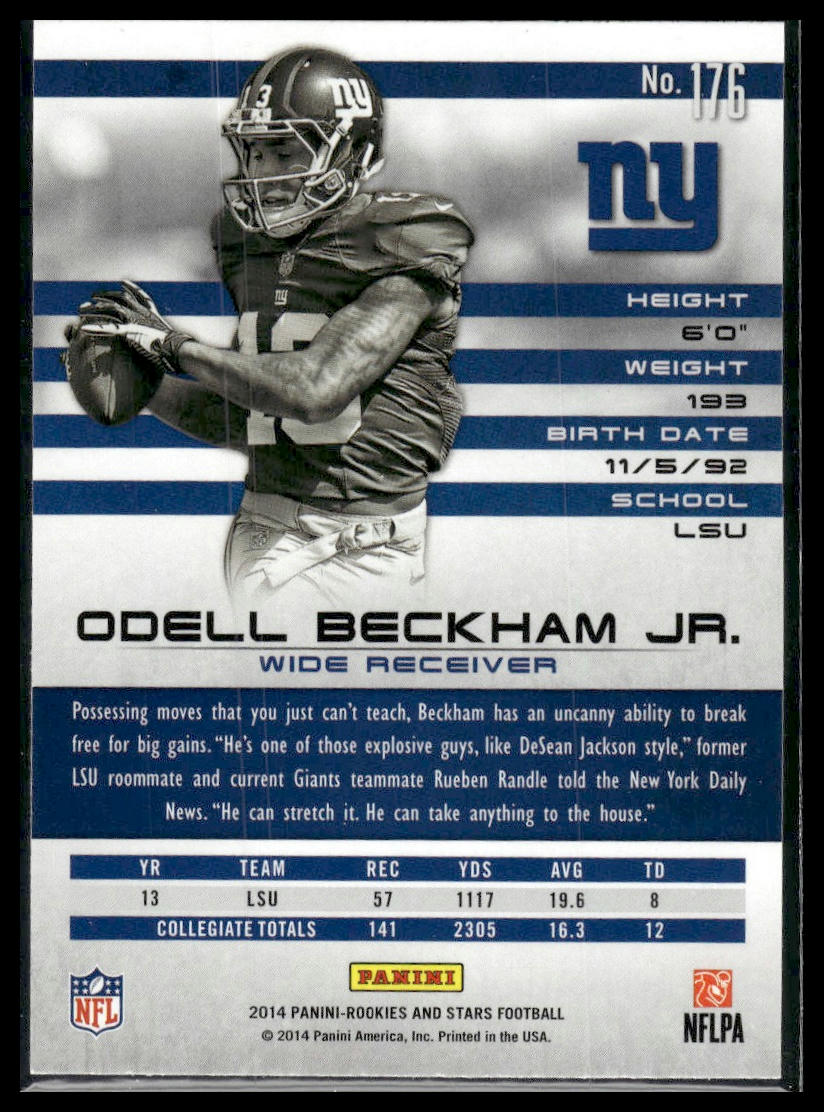 2014 Panini Rookies & Stars #176 Odell Beckham Jr.