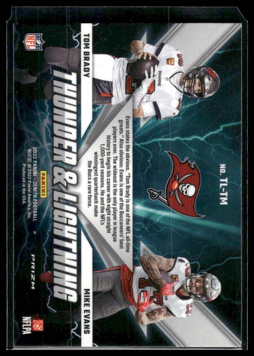 2022 Zenith #TL-TM Tom Brady / Mike Evans Thunder and Lightning
