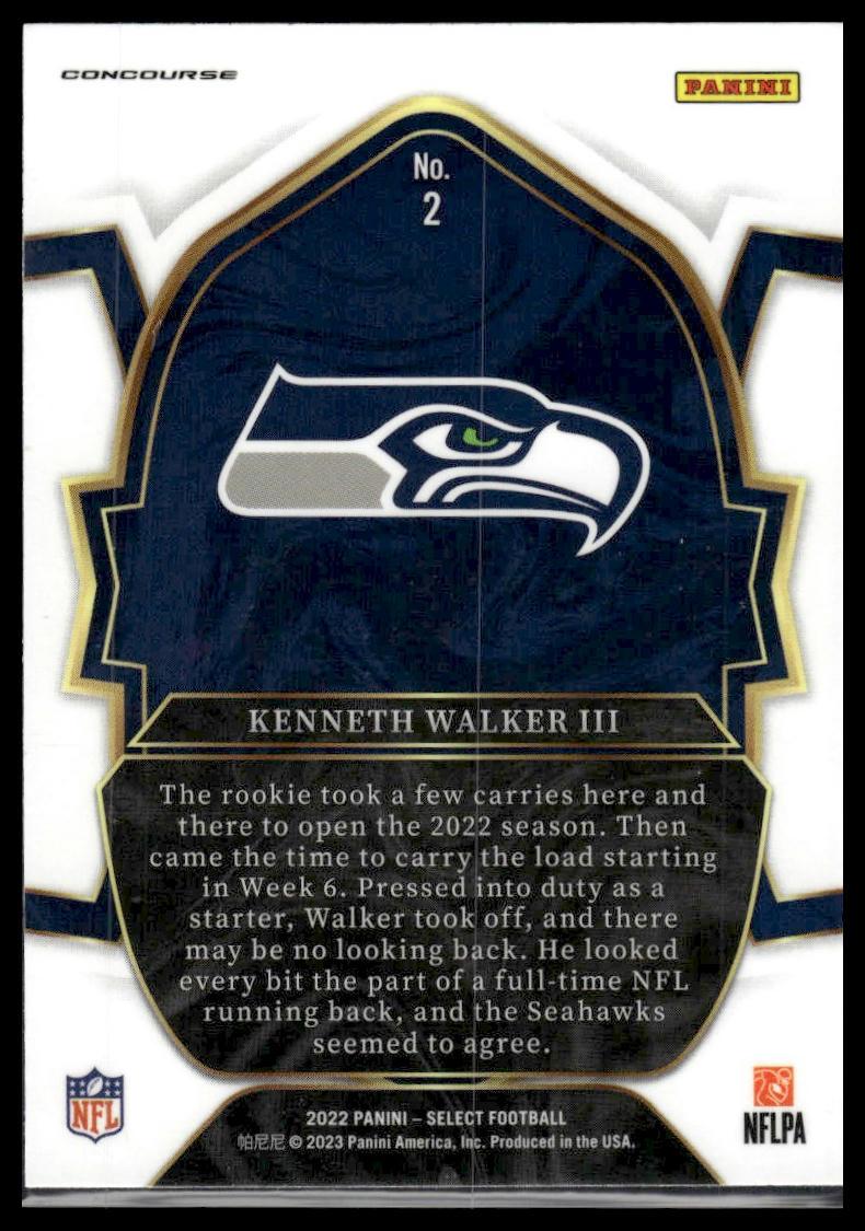 2022 Panini Select #2 Kenneth Walker III