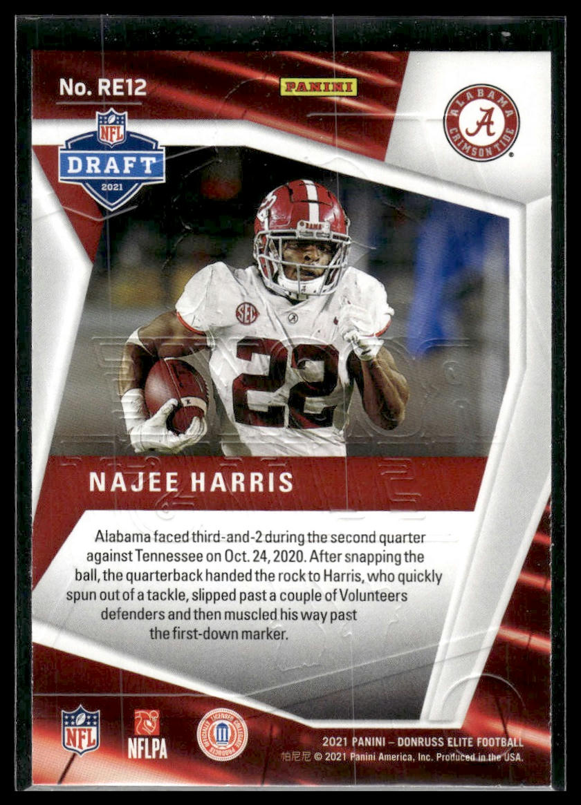 2021 Donruss Elite #RE12 Najee Harris Rookie Elitist