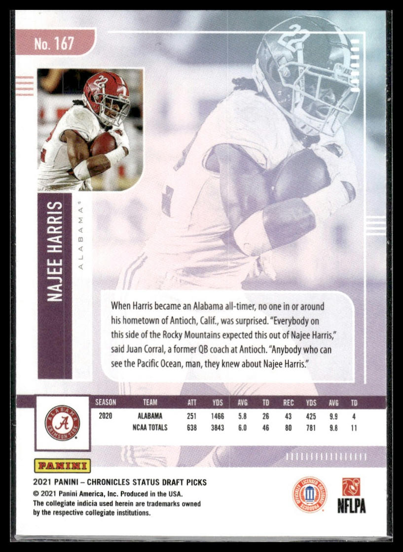 2021 Panini Chronicles Draft Picks #167 Najee Harris Bronze