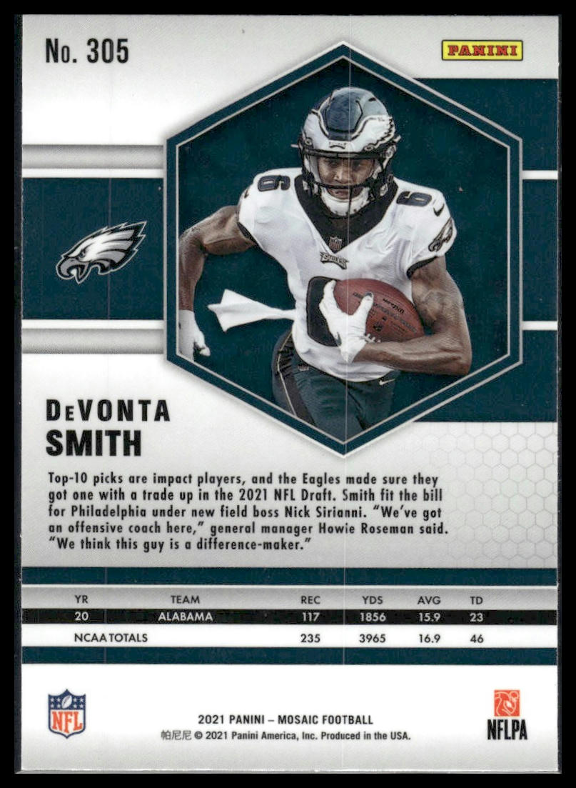 2021 Panini Mosaic #305 DeVonta Smith