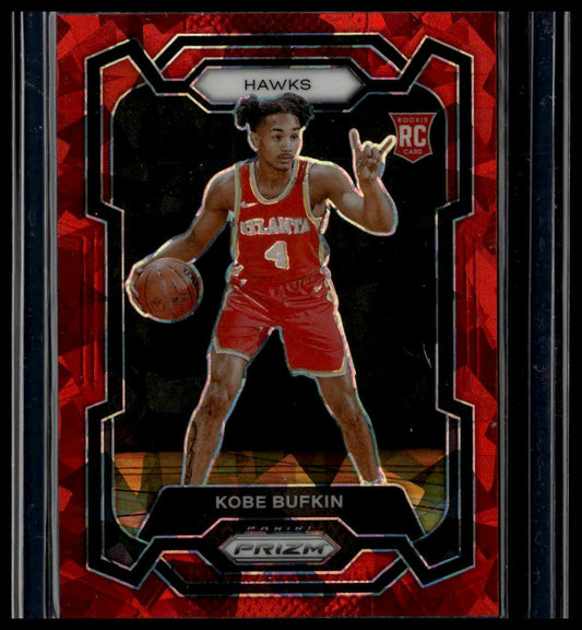 2023-24 Panini Prizm #151 Kobe Bufkin Prizms Red Ice