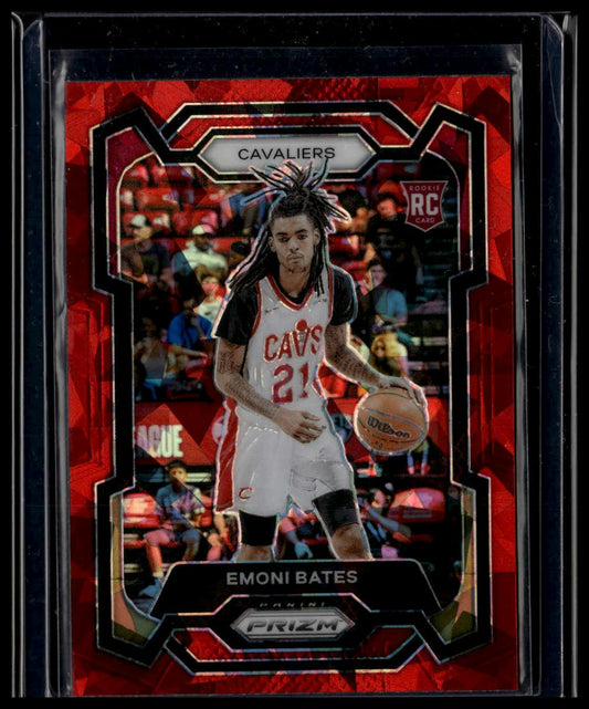 2023-24 Panini Prizm #169 Emoni Bates Prizms Red Ice