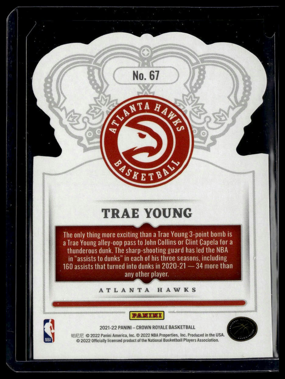 2021-22 Panini Crown Royale #67 Trae Young Crystal