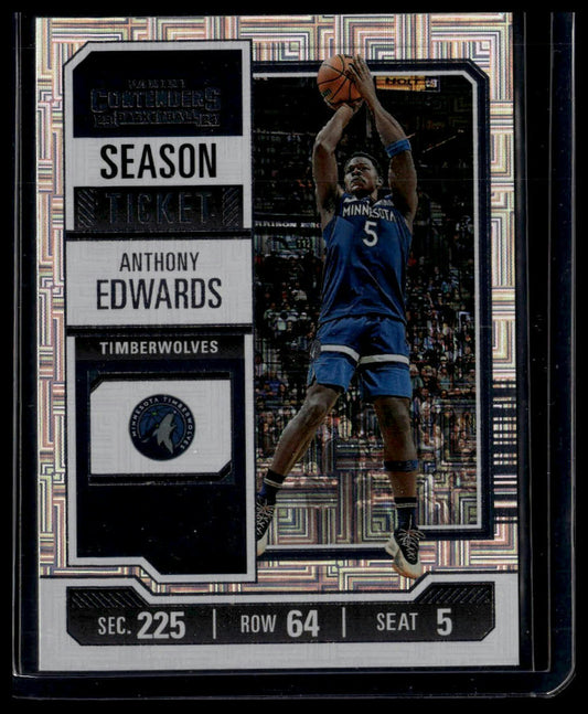 2023-24 Panini Contenders #62 Anthony Edwards Premium Edition