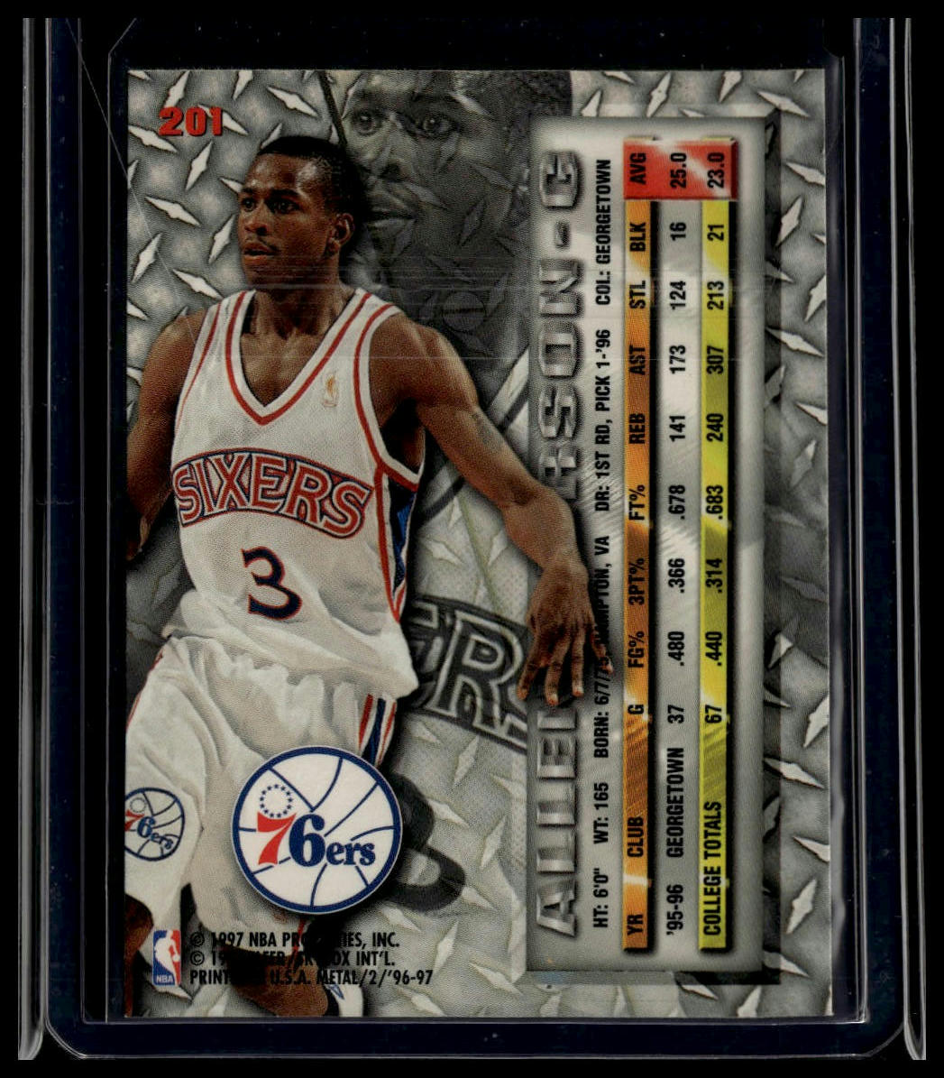 1996-97 Metal #201 Allen Iverson
