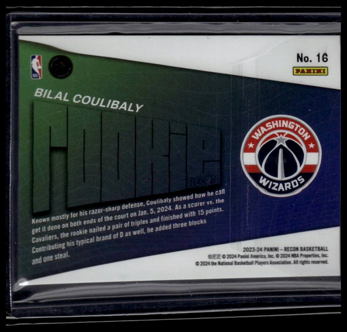 2023-24 Panini Recon #16 Bilal Coulibaly Rookie Recon
