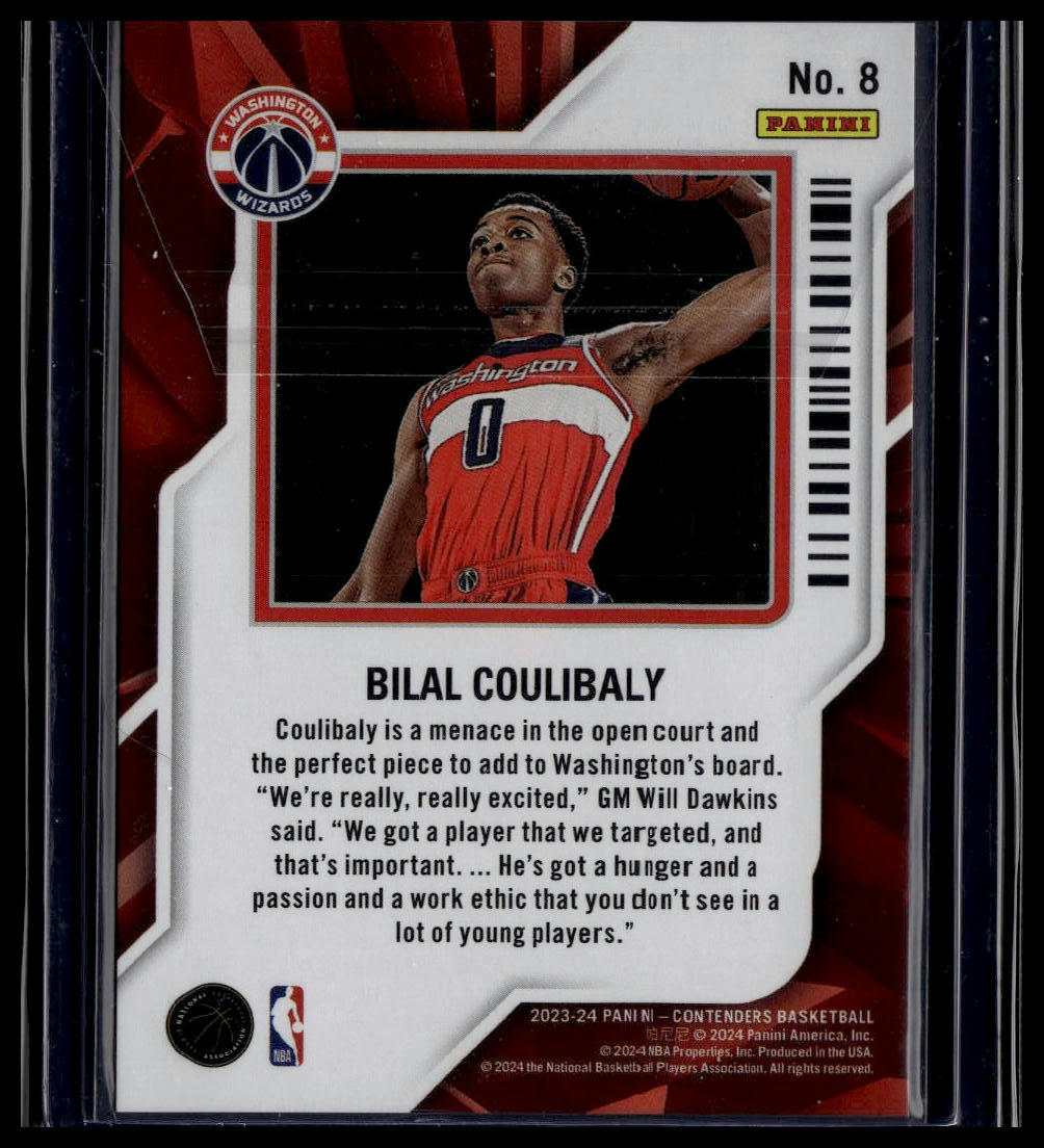 2023-24 Panini Contenders #8 Bilal Coulibaly Rookie of the Year Contenders