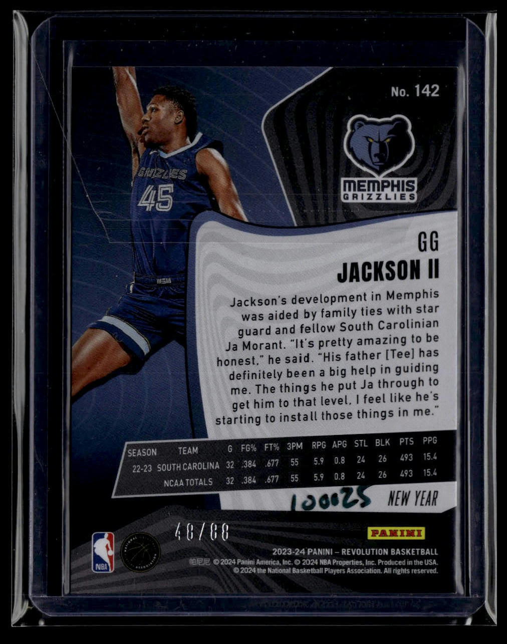 2023-24 Panini Revolution #142 GG Jackson II Chinese New Year Emerald #/88