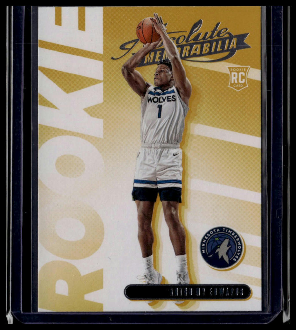 2020-21 Panini Absolute Memorabilia #1 Anthony Edwards Rookies Yellow