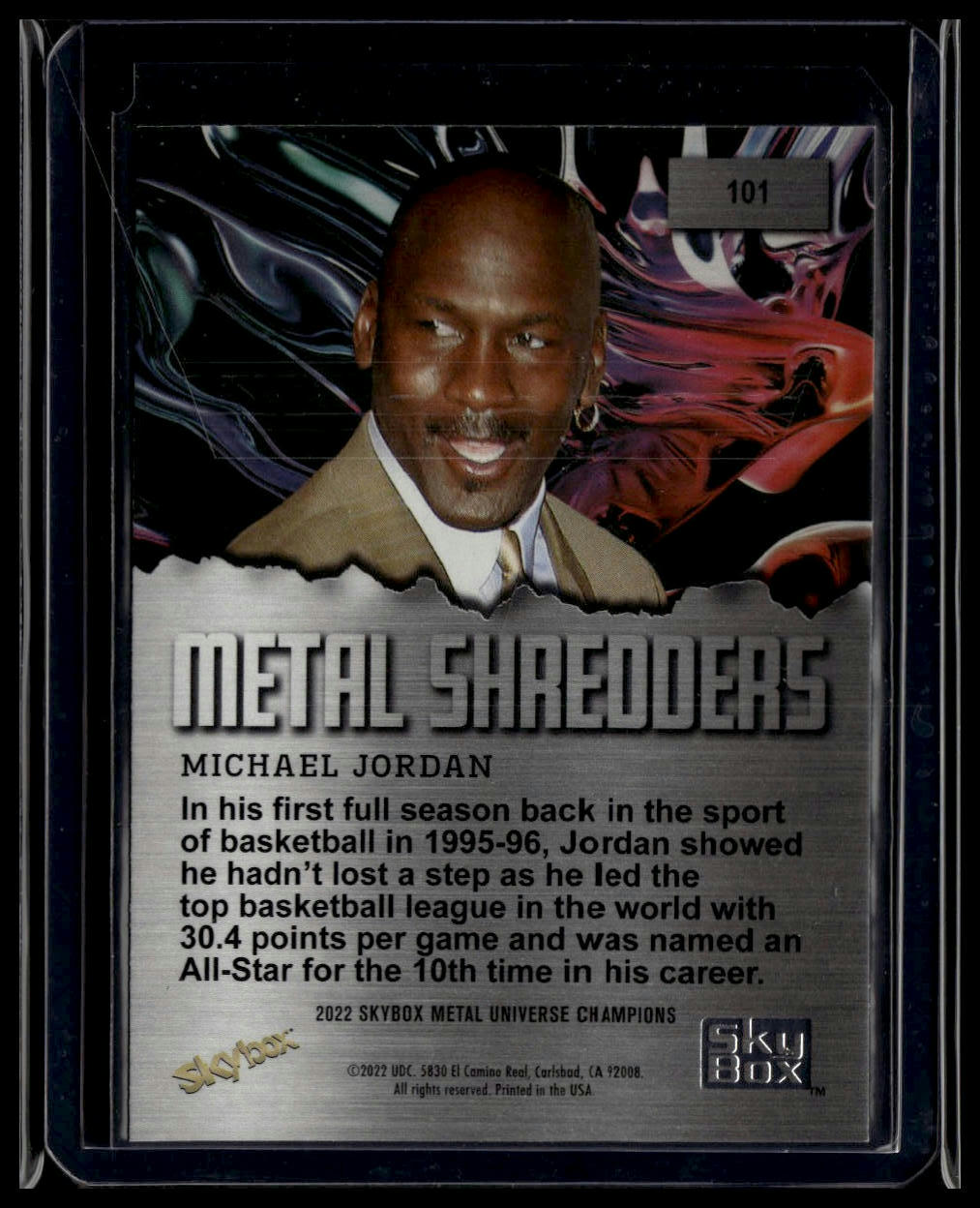 2022 SkyBox Metal Universe Champions #101 Michael Jordan