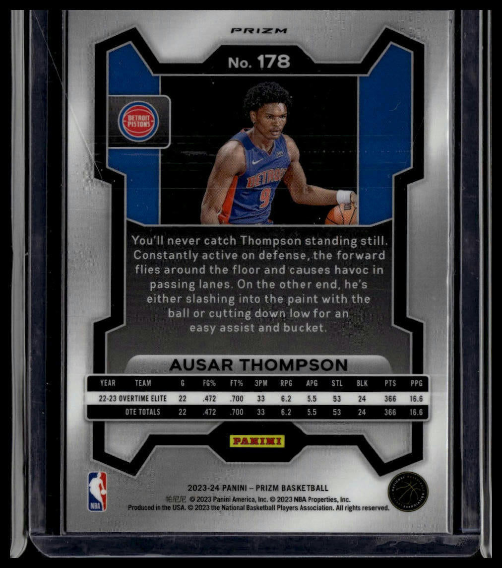 2023-24 Panini Prizm #178 Ausar Thompson Prizms Pink Ice