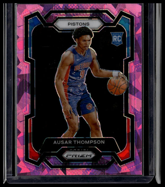2023-24 Panini Prizm #178 Ausar Thompson Prizms Pink Ice