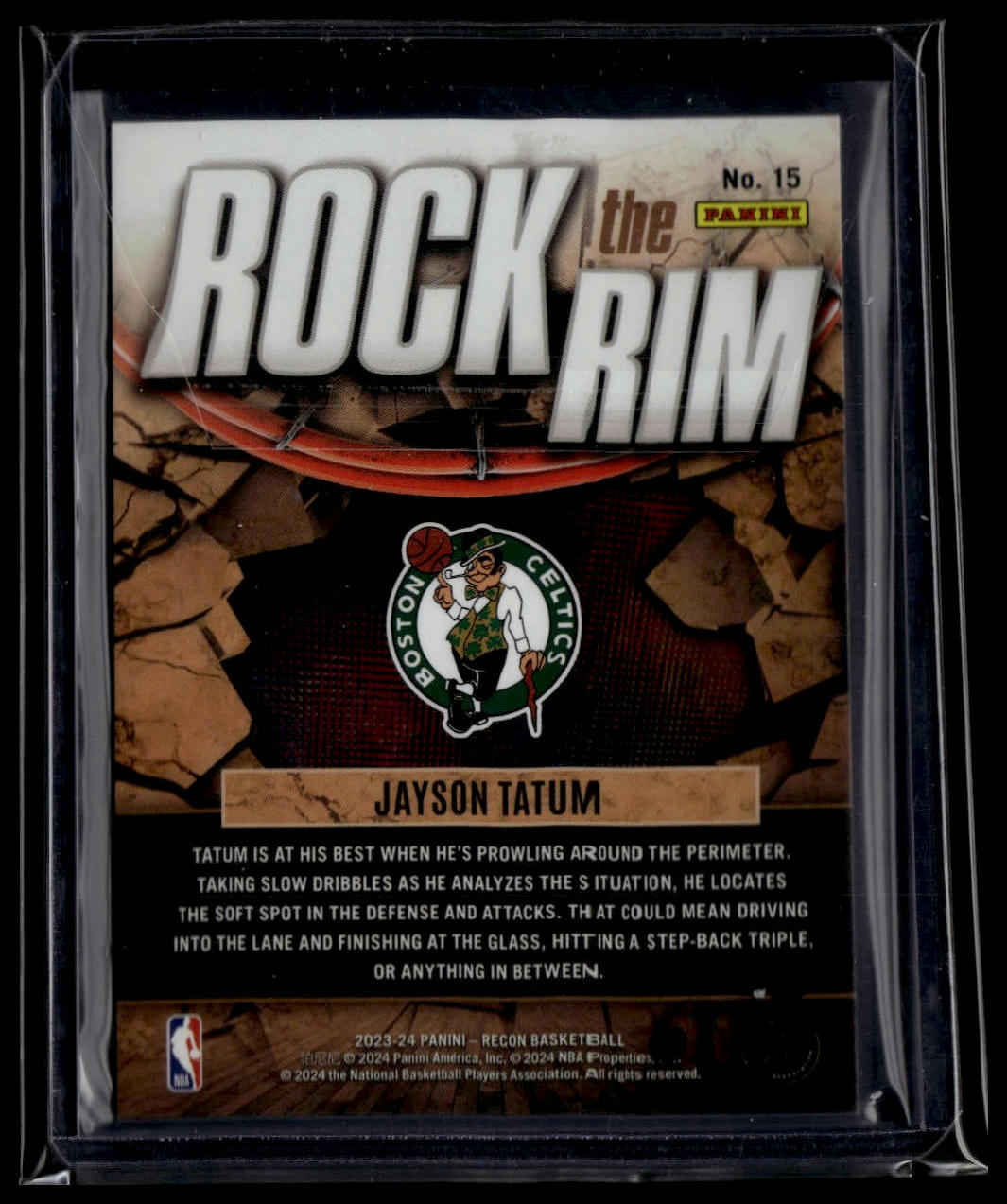 2023-24 Panini Recon #15 Jayson Tatum Rock the Rim