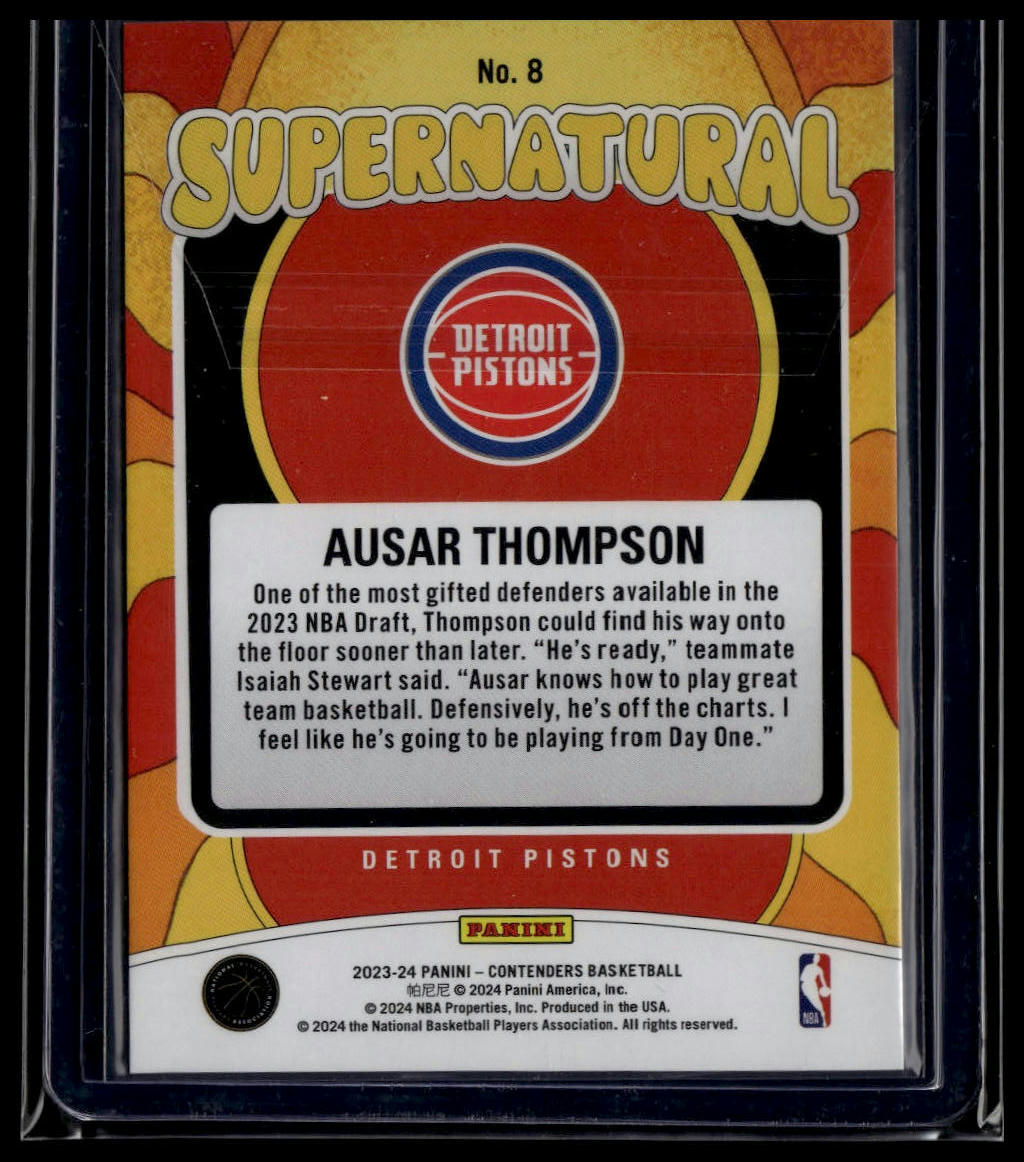 2023-24 Panini Contenders #8 Ausar Thompson Supernatural