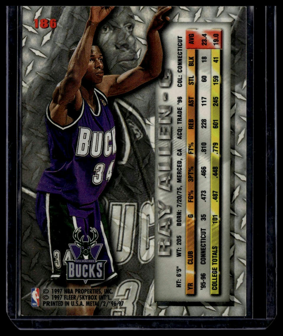 1996-97 Metal #186 Ray Allen