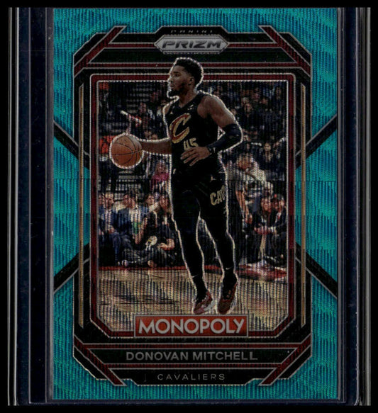 2022-23 Panini Prizm Monopoly #18 Donovan Mitchell Teal Wave