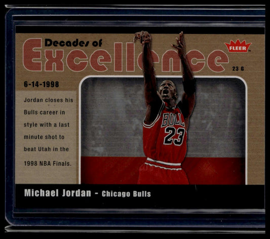 2007-08 Fleer #10 Michael Jordan Decades of Excellence Glossy