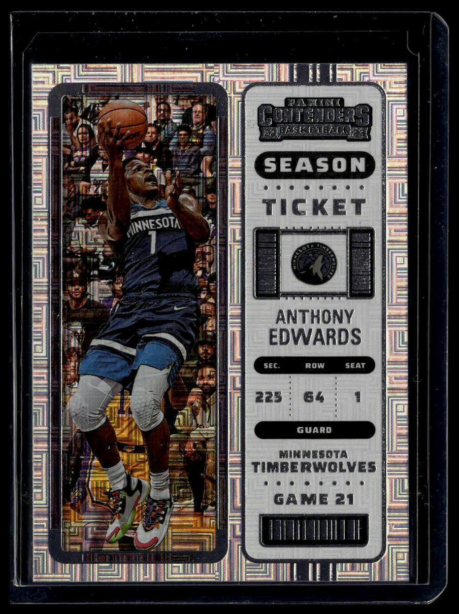 2022-23 Panini Contenders #2 Anthony Edwards Season Ticket Premium Edition