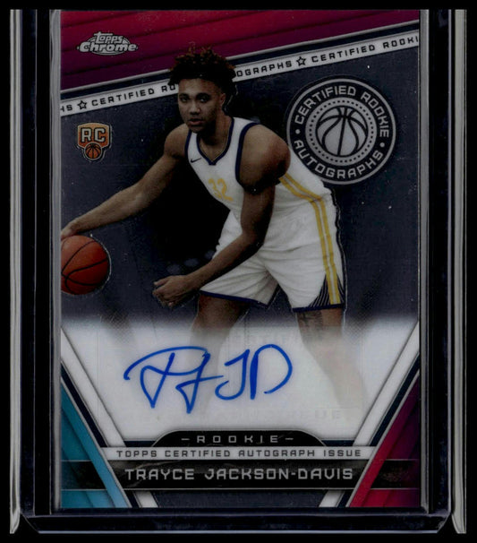 2023-24 Topps Chrome #CRA-TJD Trayce Jackson-Davis Certified Rookie Autographs