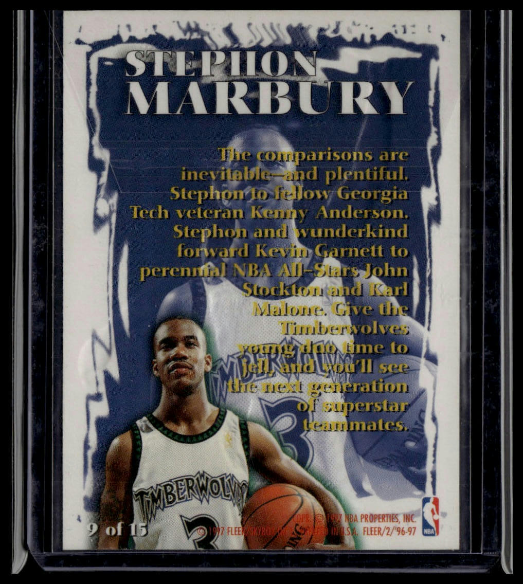 1996-97 Fleer #9 Stephon Marbury Rookie Sensations