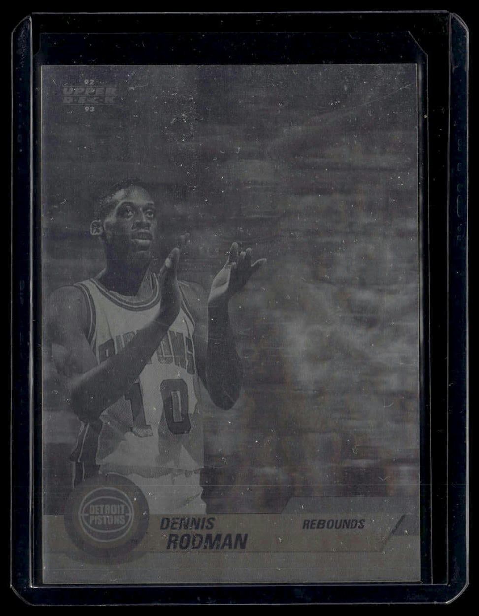 1992-93 Upper Deck European (Spanish) #EB3 Dennis Rodman Award Winner Holograms