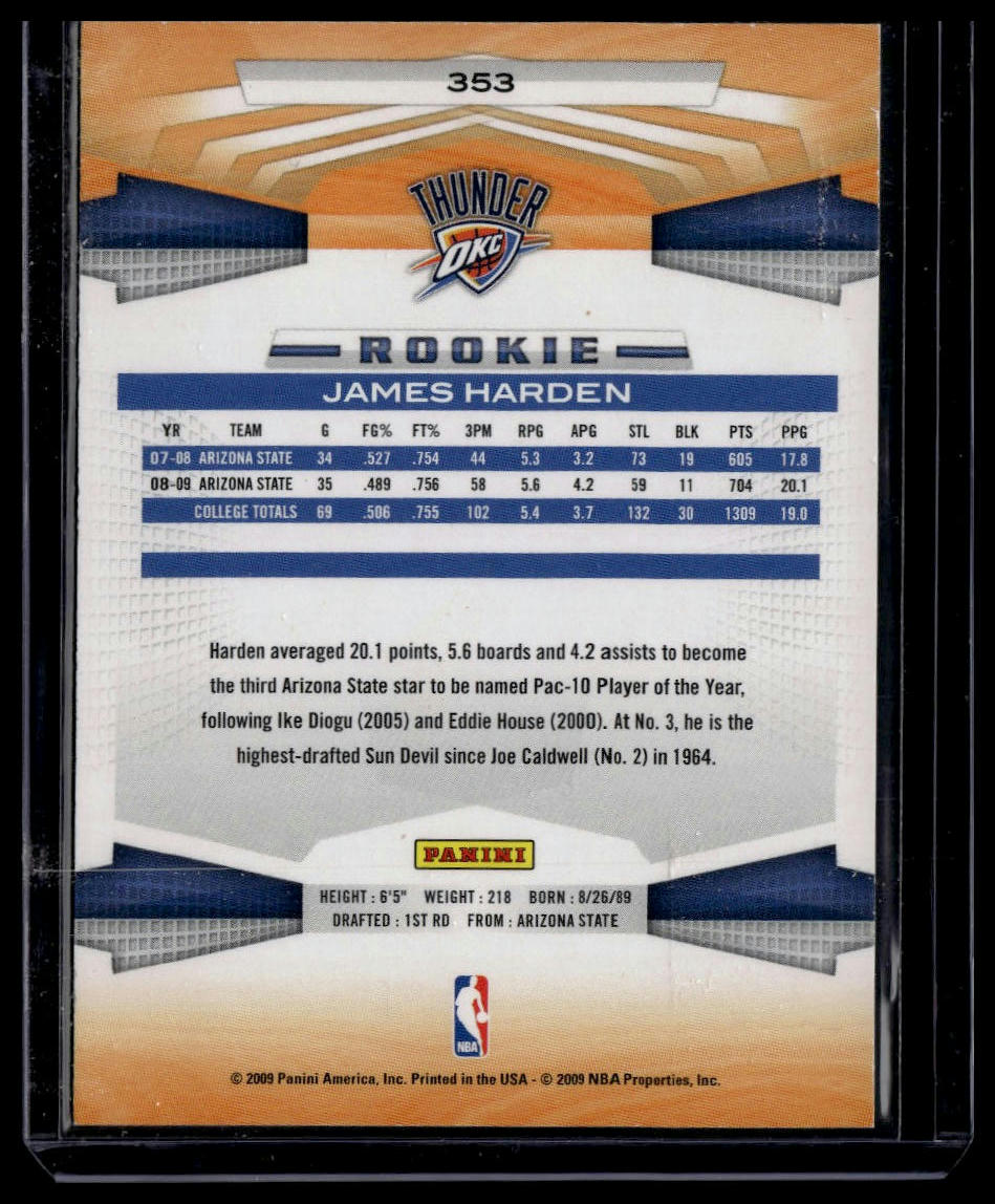 2009-10 Panini #353 James Harden