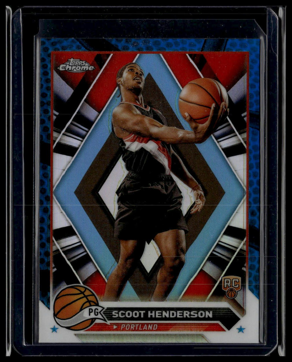 2023-24 Topps Chrome #60 Scoot Henderson Blue Basketball Refractors