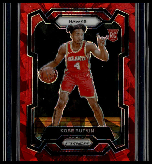 2023-24 Panini Prizm #151 Kobe Bufkin Prizms Red Ice