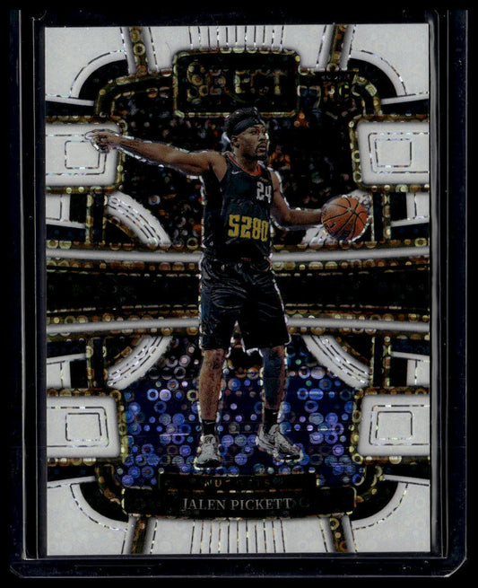 2023-24 Panini Select #68 Jalen Pickett White Disco Prizms #/75