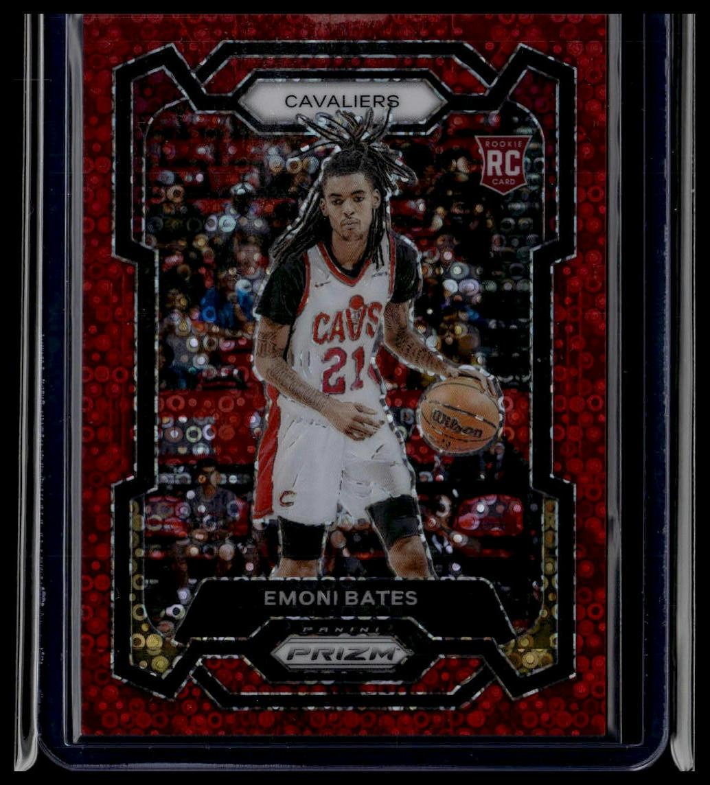 2023-24 Panini Prizm #169 Emoni Bates Prizms Fast Break Red #/100