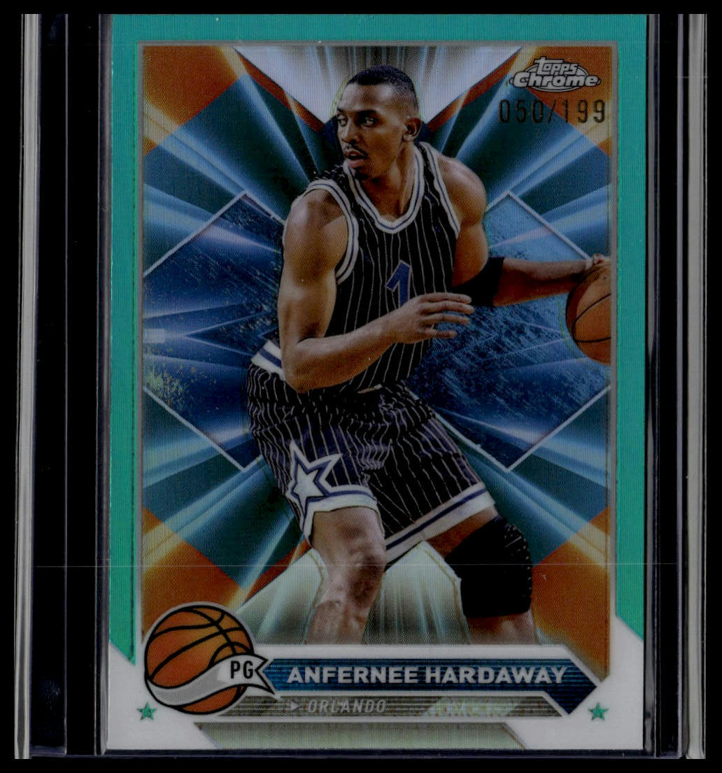 2023-24 Topps Chrome #44 Anfernee Hardaway Aqua Refractors #/199