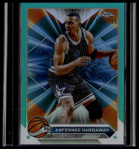 2023-24 Topps Chrome #44 Anfernee Hardaway Aqua Refractors #/199