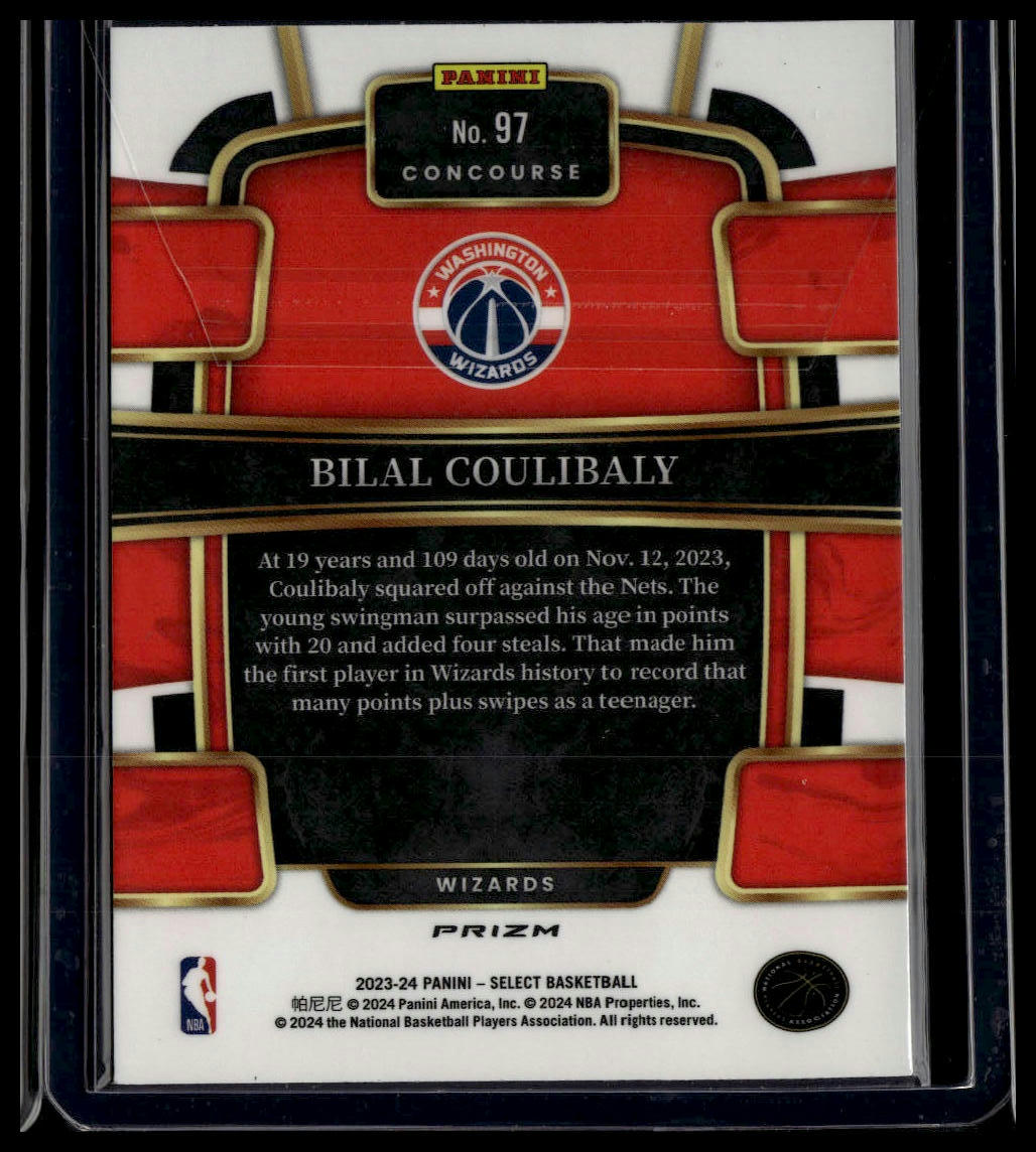 2023-24 Panini Select #97 Bilal Coulibaly Blue Prizms
