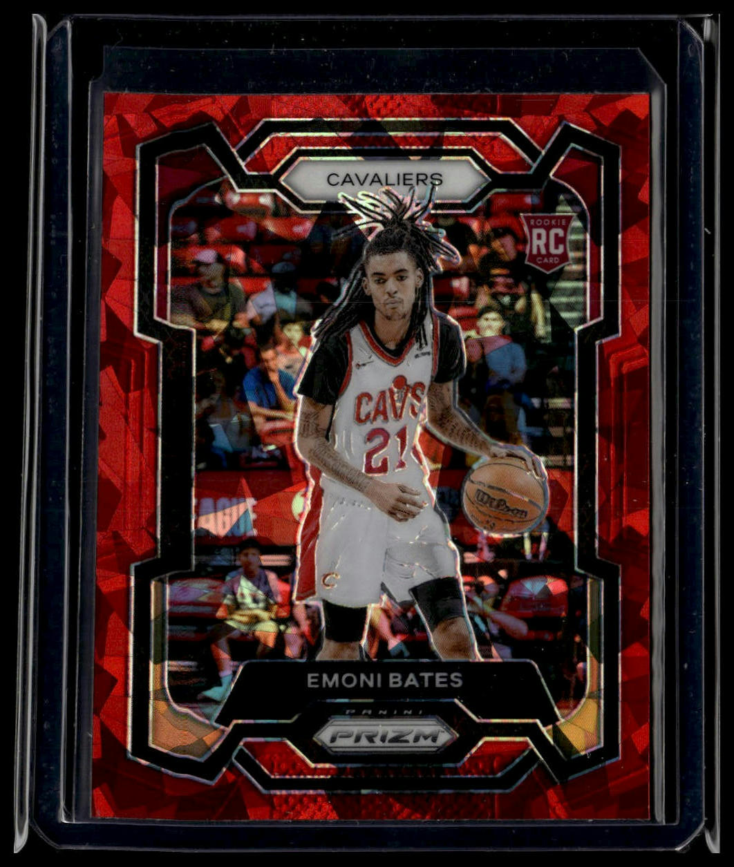 2023-24 Panini Prizm #169 Emoni Bates Prizms Red Ice