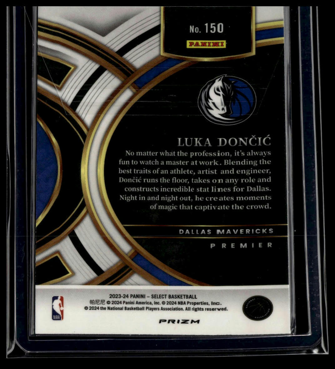 2023-24 Panini Select #150 Luka Doncic Blue Prizms