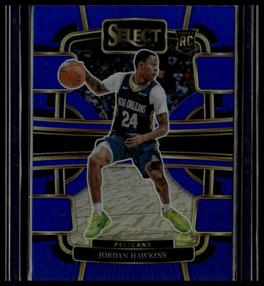 2023-24 Panini Select #72 Jordan Hawkins Blue Prizms