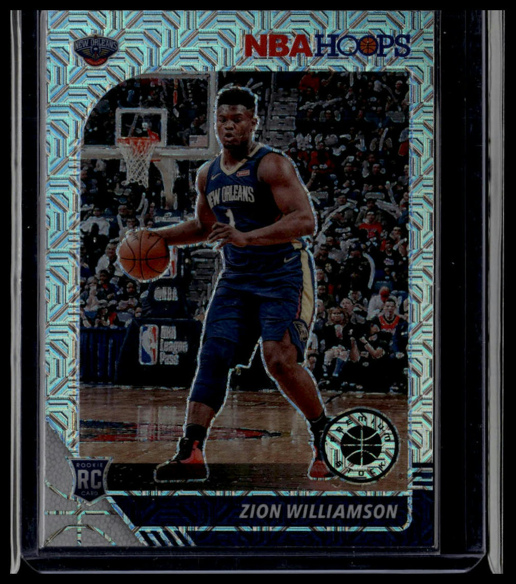 2019-20 Hoops Premium Stock #258 Zion Williamson Prizms Silver Mojo
