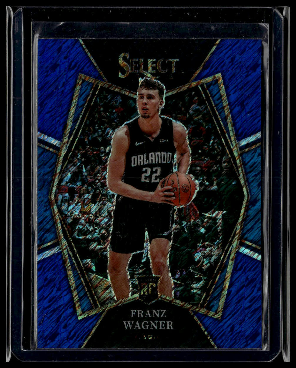 2021-22 Panini Select #120 Franz Wagner Blue Shimmer Prizms