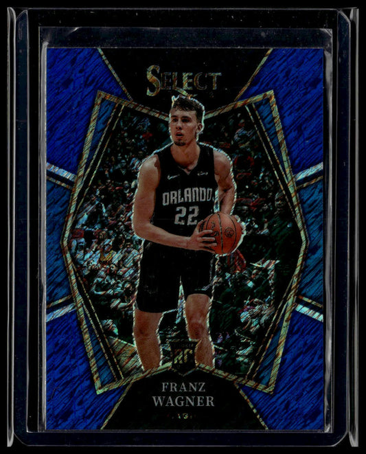 2021-22 Panini Select #120 Franz Wagner Blue Shimmer Prizms