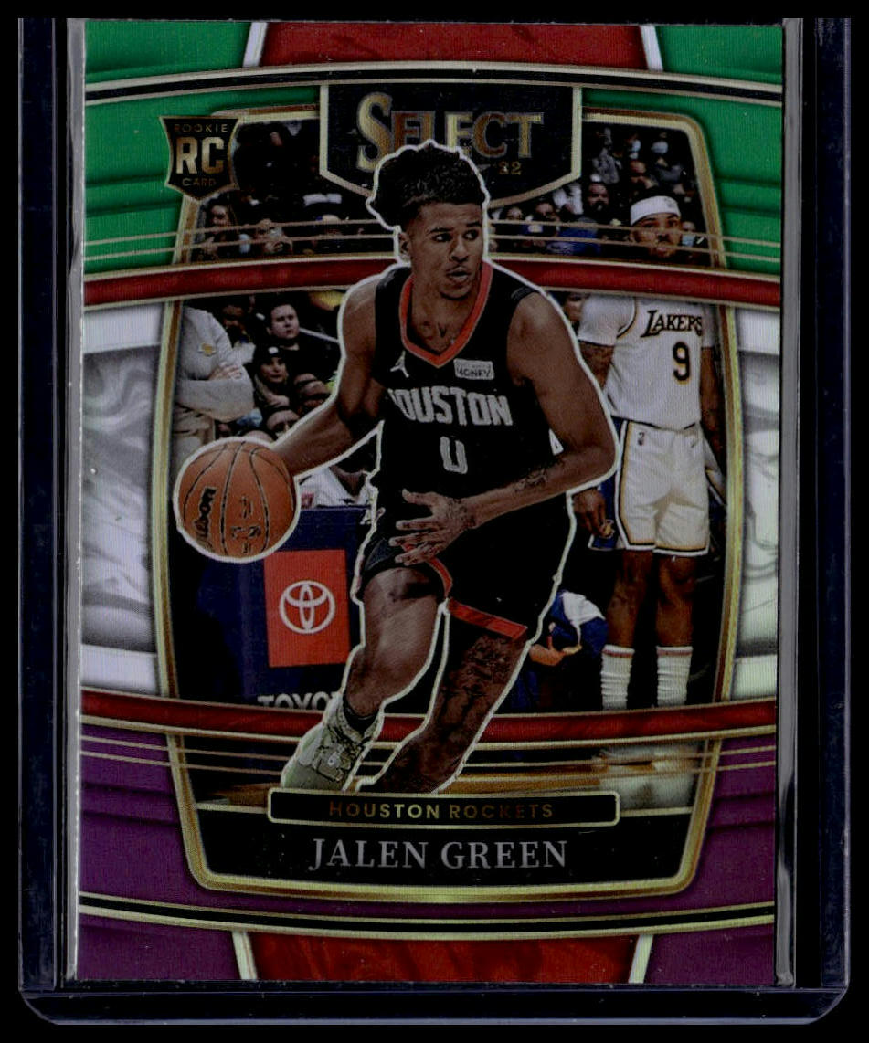2021-22 Panini Select #7 Jalen Green Green White Purple Prizms