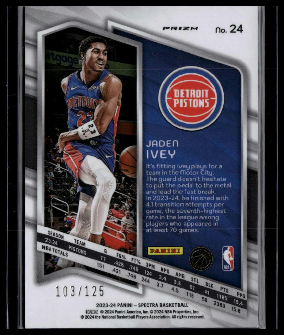 2023-24 Panini Spectra #24 Jaden Ivey Celestial #/125