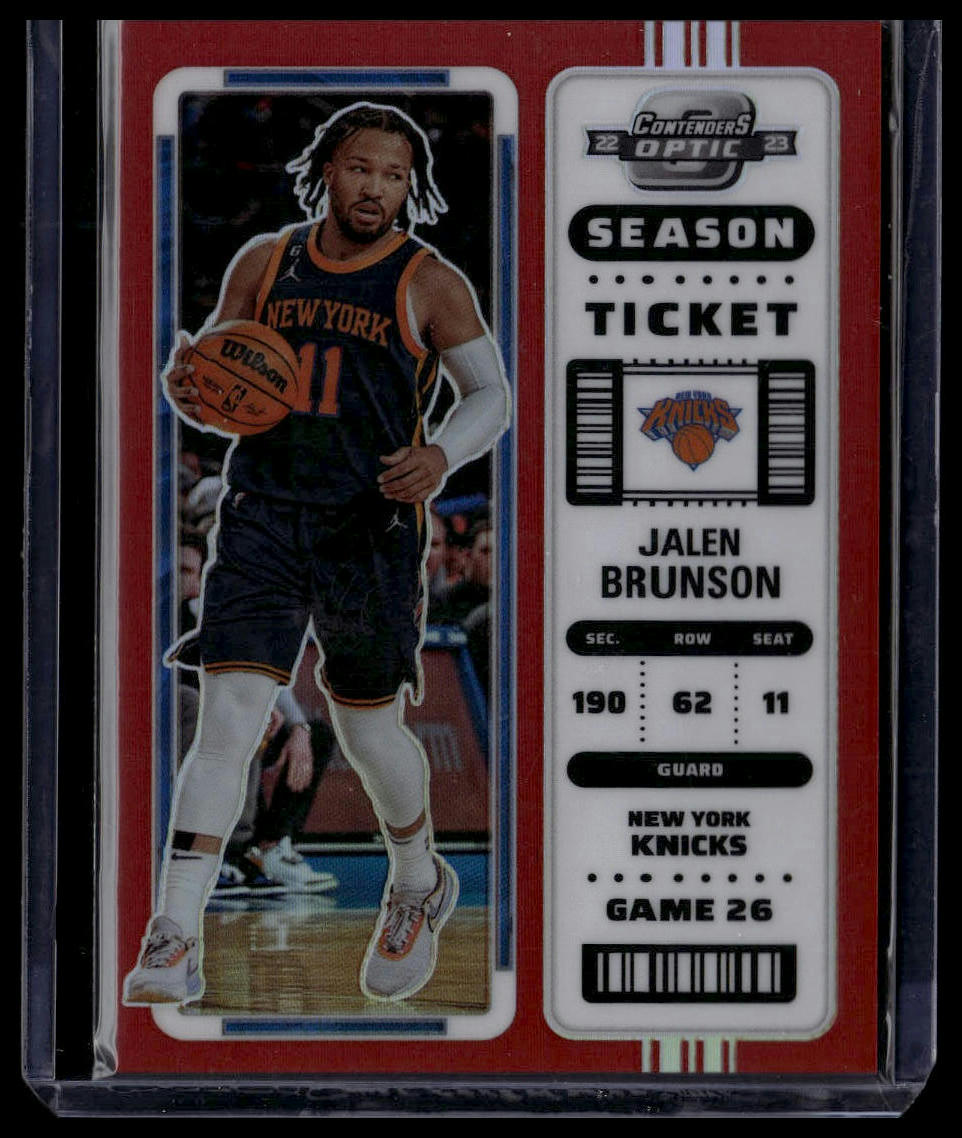 2022-23 Panini Contenders Optic #14 Jalen Brunson Red