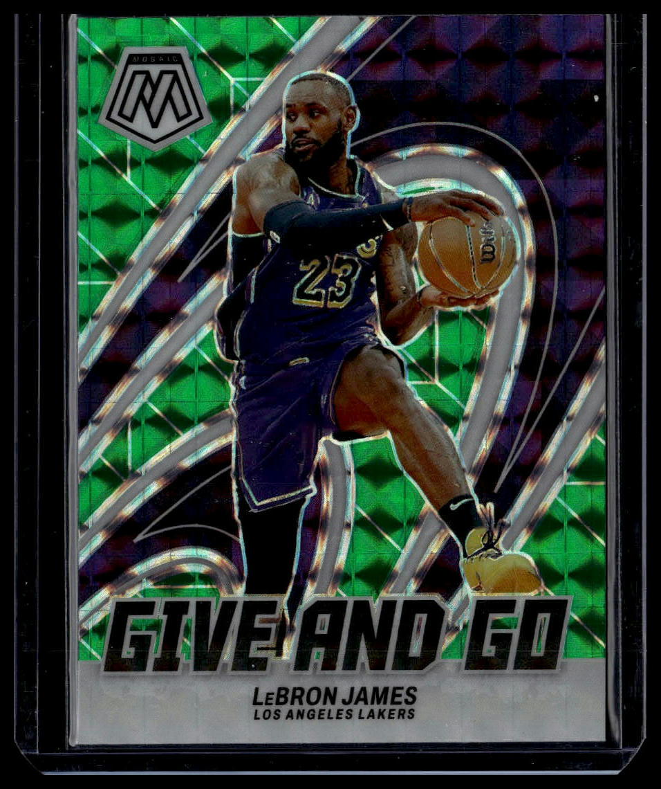 2023-24 Panini Mosaic #3 LeBron James Give and Go Mosaic Green