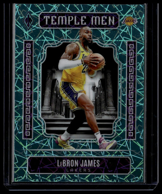 2023-24 Panini Phoenix #2 LeBron James Temple Men Phoenix Teal Lazer
