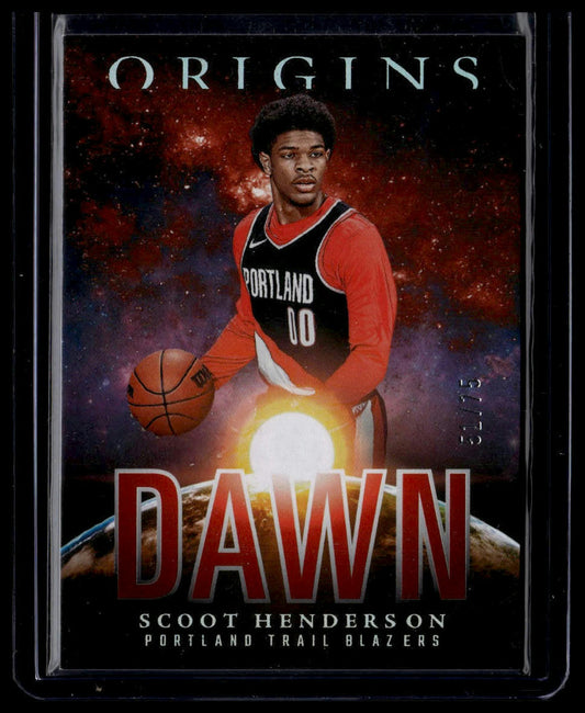 2023-24 Panini Origins #13 Scoot Henderson Dawn Red #/75