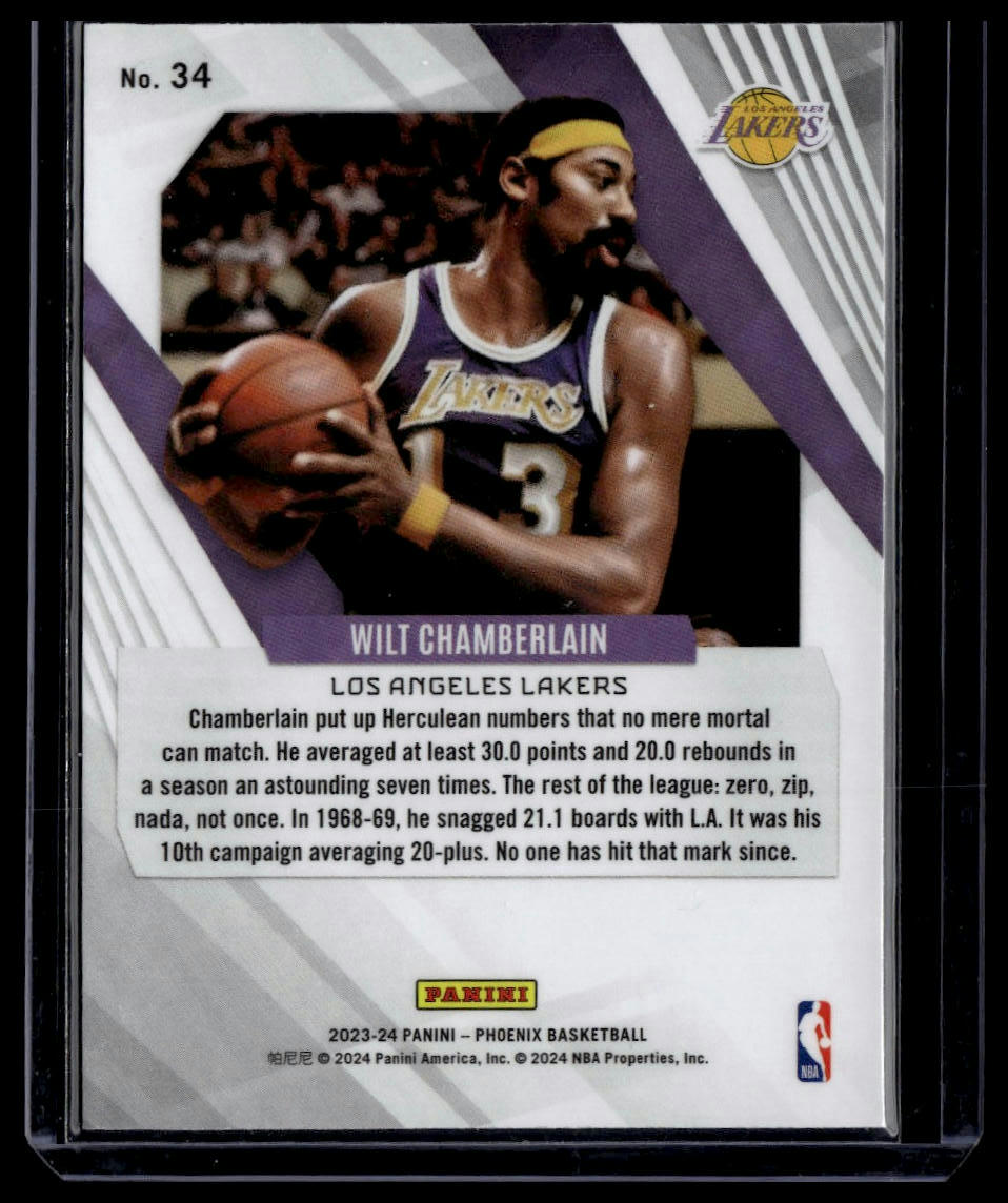 2023-24 Panini Phoenix #34 Wilt Chamberlain Phoenix Teal Lazer